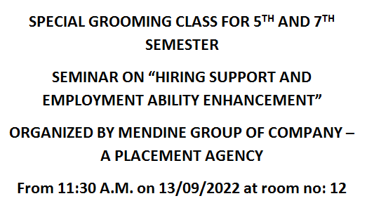 About placement related seminar
