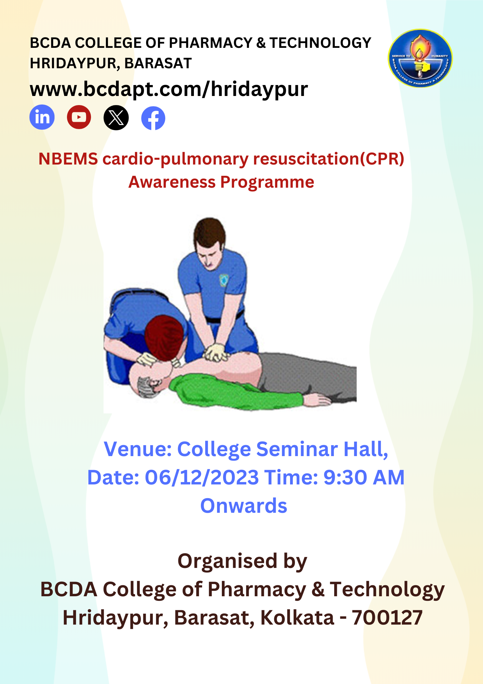 NBEMS cardio-pulmonary resuscitation(CPR) Awareness Programme