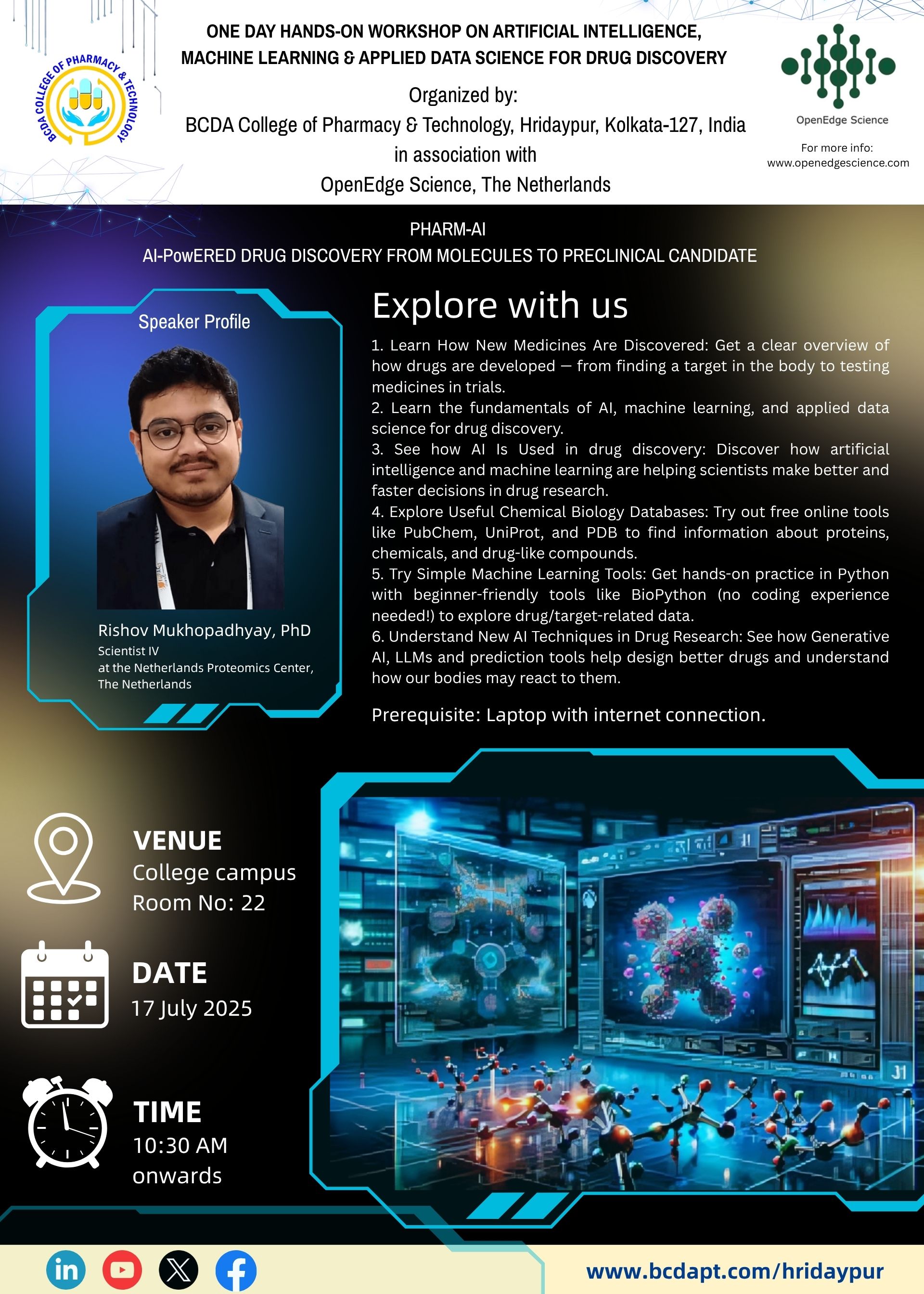 ONE DAY AI PHARMA WORKSHOP